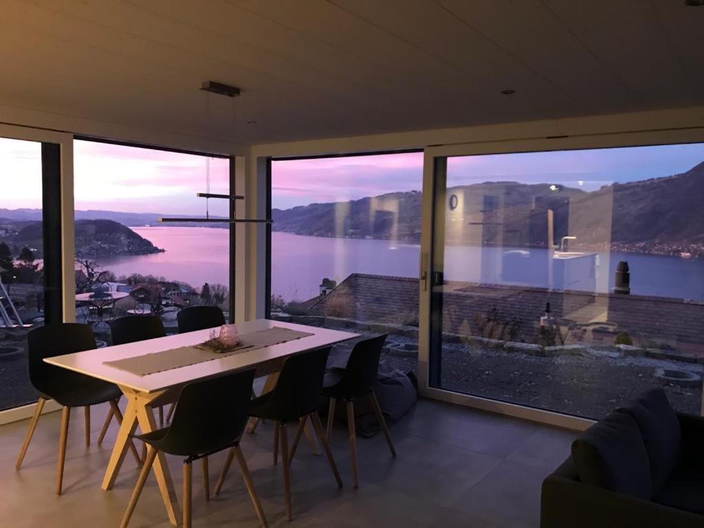 Moderne Unterkunft Mit Panoramablick Auf Thunersee Krattigen Dış mekan fotoğraf