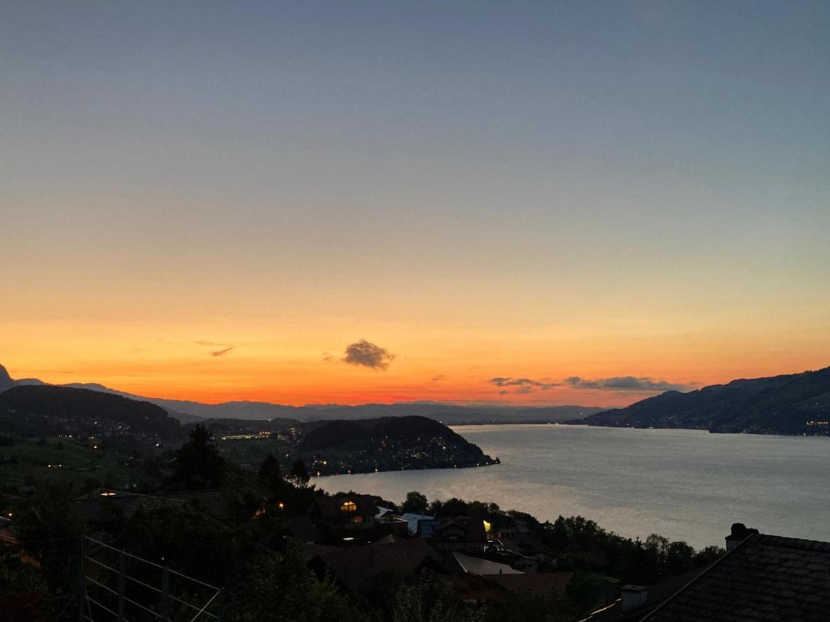 Moderne Unterkunft Mit Panoramablick Auf Thunersee Krattigen Dış mekan fotoğraf