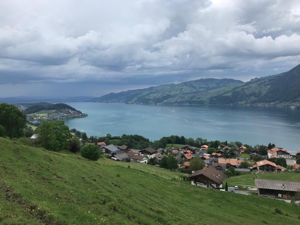 Moderne Unterkunft Mit Panoramablick Auf Thunersee Krattigen Dış mekan fotoğraf